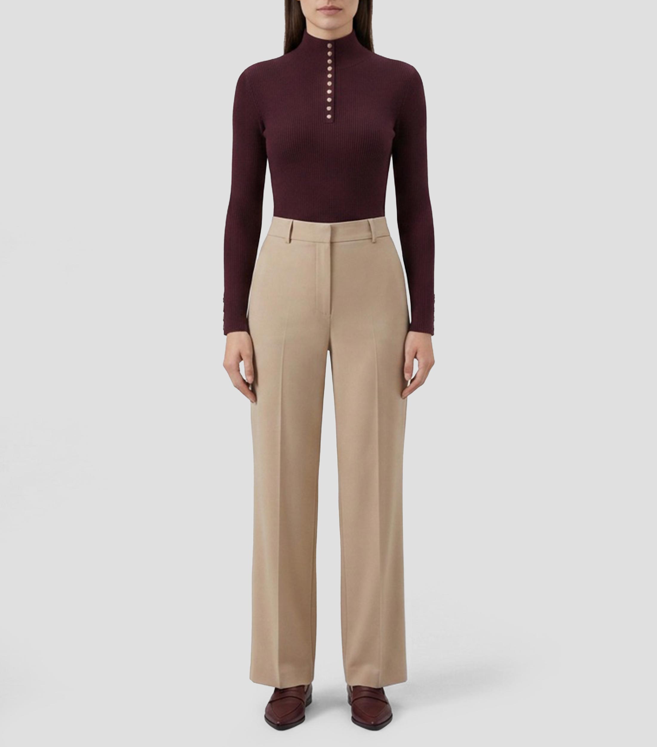 Suéter cuello perkins Mujer